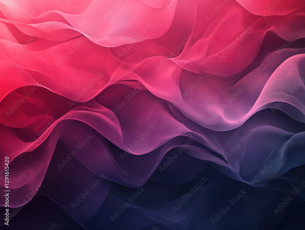 Poster vibrant and colorful abstract background with flowing waves in shades of pink and purple, creating d