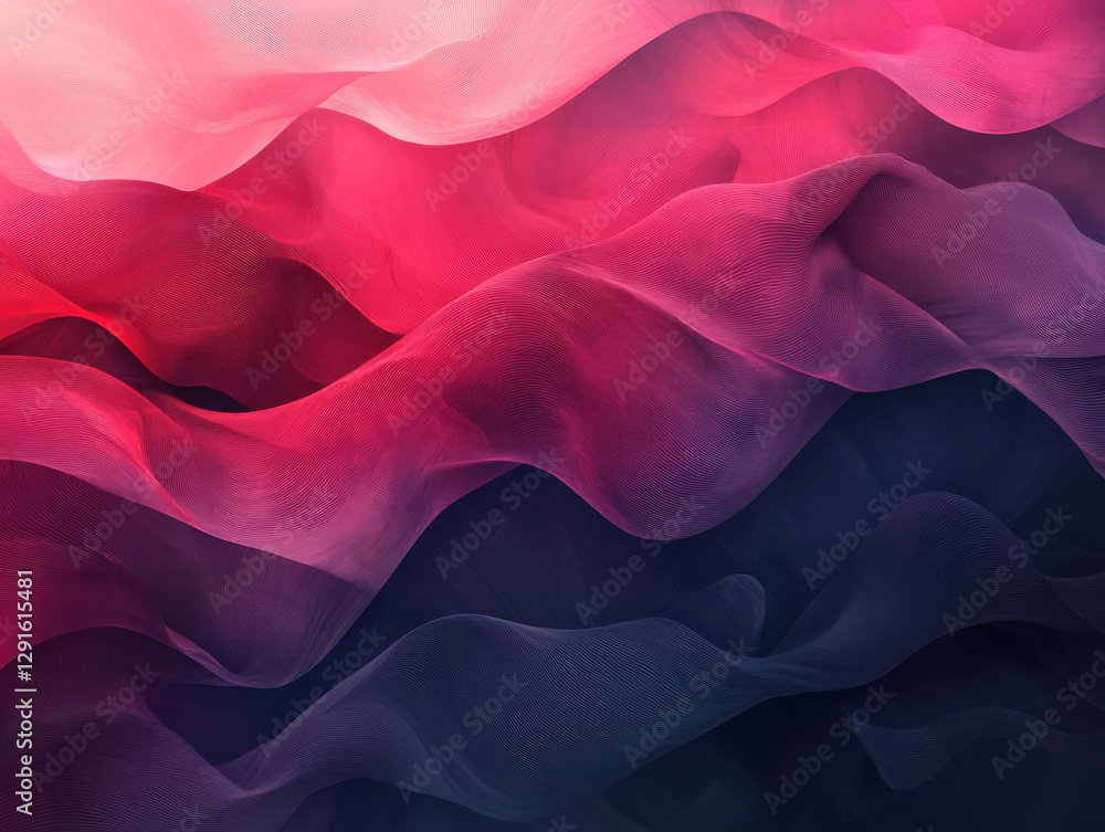 Aufkleber vibrant and colorful abstract waves in shades of pink and blue create dynamic and fluid background. 