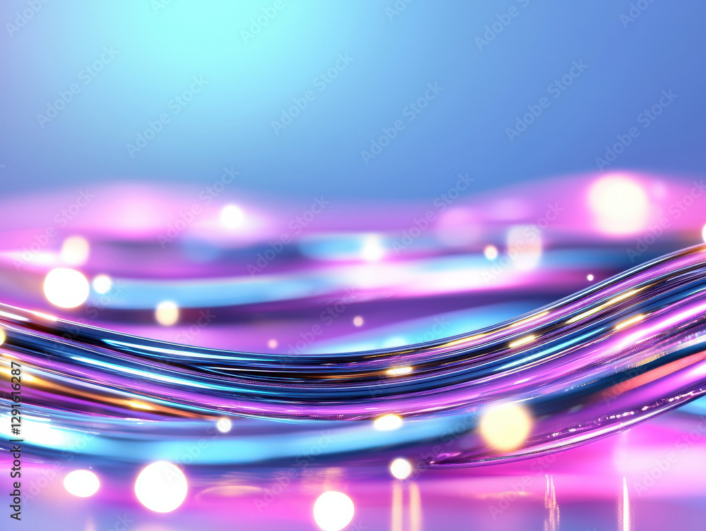 Aufkleber vibrant and colorful abstract background featuring flowing lines and glowing lights, creating dreamy