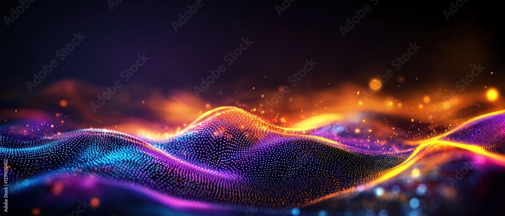 Aufkleber abstract colorful waves and lights background for design and creative projects