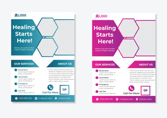 Medical flayer modern and clean 