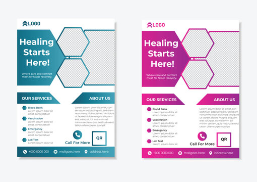 Medical flayer modern and clean 