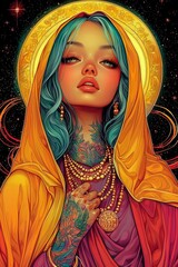 Celestial Goddess A Visionary Portrait of Feminine Power and Spirituality