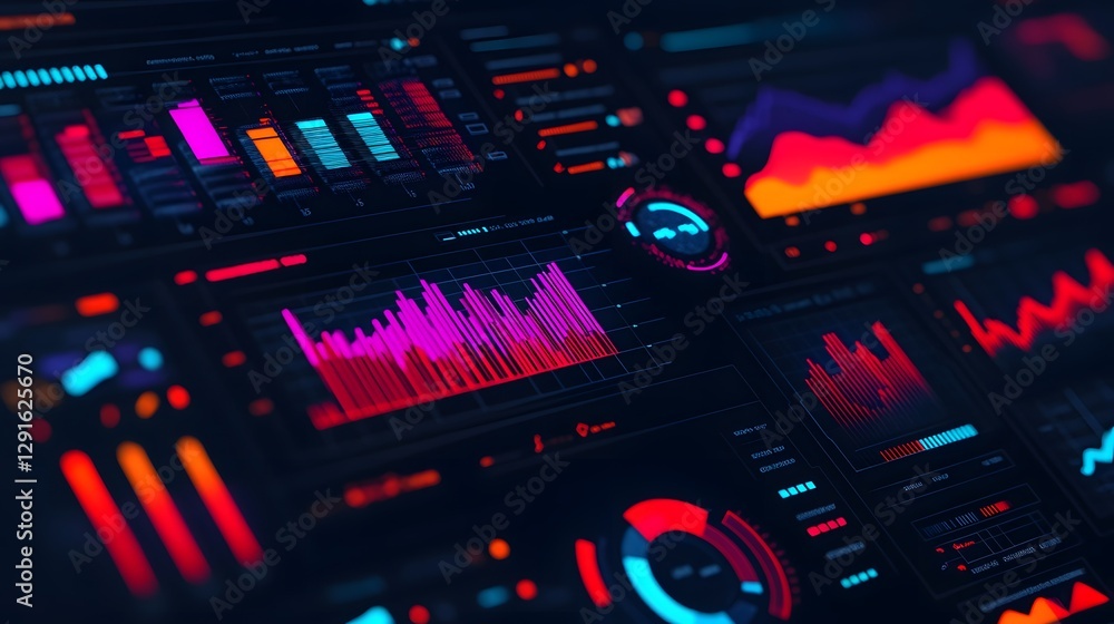 Aufkleber dynamic cybersecurity infographic visualizing data protection concept in futuristic 3d