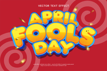 April fools day editable text effect style