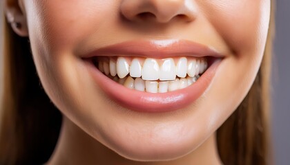 Obraz premium A patient proudly displays a radiant smile while receiving dental care in a modern clinic.