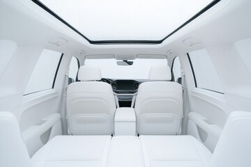 Spacious interior showcases sleek white design, emphasizing mode
