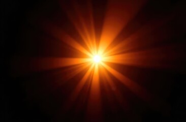 Lens flare glow light effect on black. image of rays sun light effects, overlays or flare isolated on black background for design. abstract lens flare light over black background