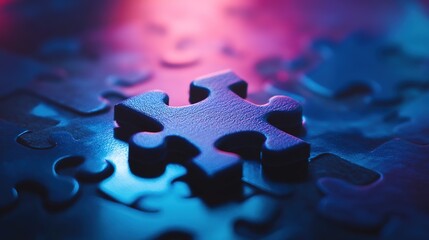 A single puzzle piece, symbolizing clarity and focus in simplicity.