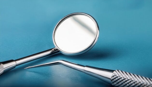 Metal instruments await use in a dental practice, showcasing the precision of surgery procedures.