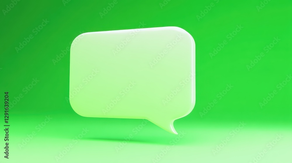 Fototapete bubble with rounded edges floating against a vibrant green background creates a striking visual cont