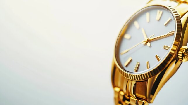 Elegant gold watch with minimalist design showcases its craftsmanship and luxury appeal, perfect for special occasions and everyday wear