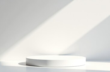 Minimal window shadow overlay background. Product placement. Minimal product placement background with shadow on plaster wall. Creative product platform stage mockup.