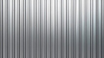 Obraz premium Shiny galvanized rib corrugated steel sheet roofing metal plate cladding closeup texture background. ai generative