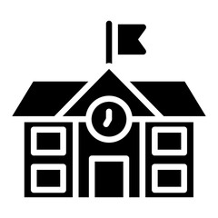 School Education Glyph Icon in Learning and Education Vector Design