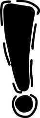 exclamation mark hand draw doodle