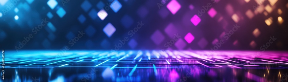 Poster abstract background with colorful lights creating a vibrant and dynamic visual effect for creative p