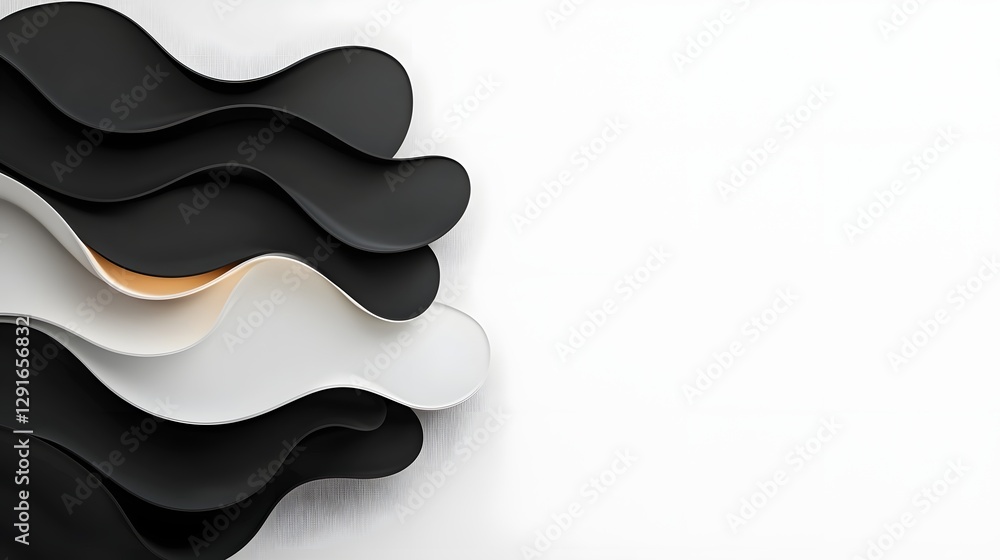 Poster mesmerizing monochrome waves minimalist abstract art for modern spaces this simple yet striking grad
