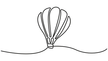 Balloon icon. Birthday balloon continuous one line drawing celebration concept. Party balloon