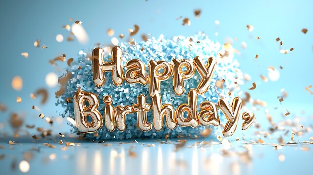 Celebrating a special day happy birthday party decorations indoor setting graphic design vibrant atmosphere