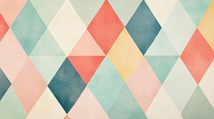 Abstract geometric pattern, pastel triangles, background design