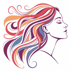 woman with long hair