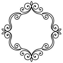 vintage frame with floral ornament