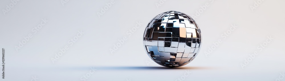 Poster elegant silver with polished surface reflecting light and surroundings creating a stunning visual ef