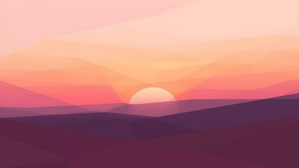 Obraz premium Pastel Summer Sunset Gradient Background