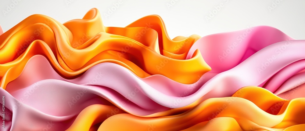 Poster flowing liquid waves in a spectrum of color creating a captivating and hypnotic visual experience of