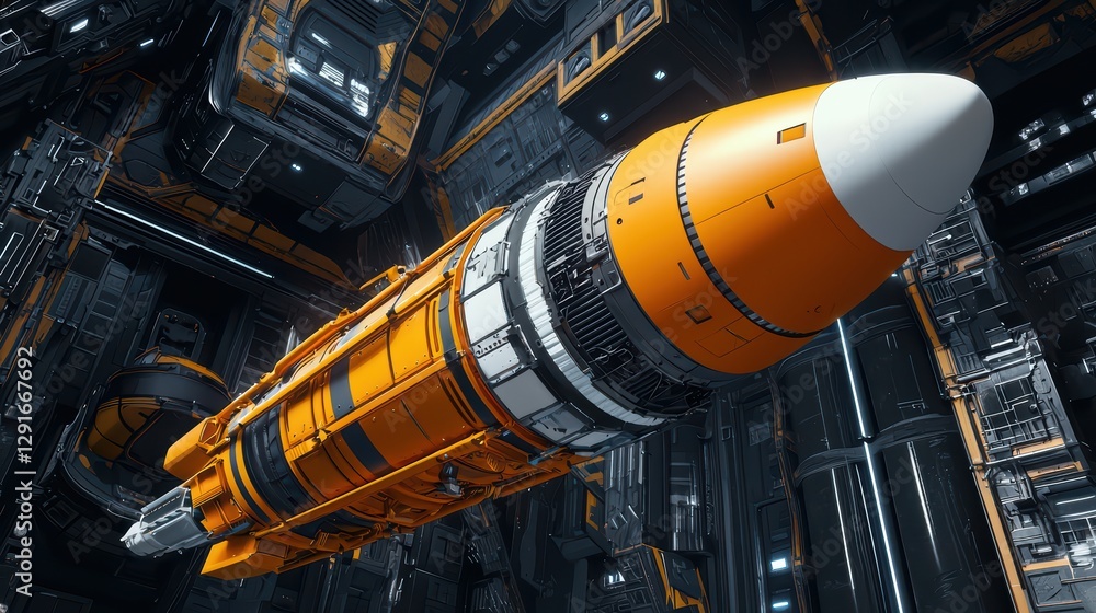 Poster engineers build innovative rocket in futuristic space environment