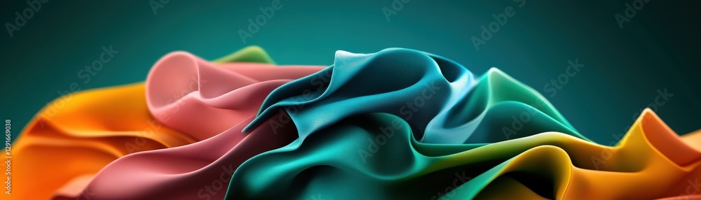 Poster a bunch of colorful paper sheets in various shades and textures piled together creating a vibrant an