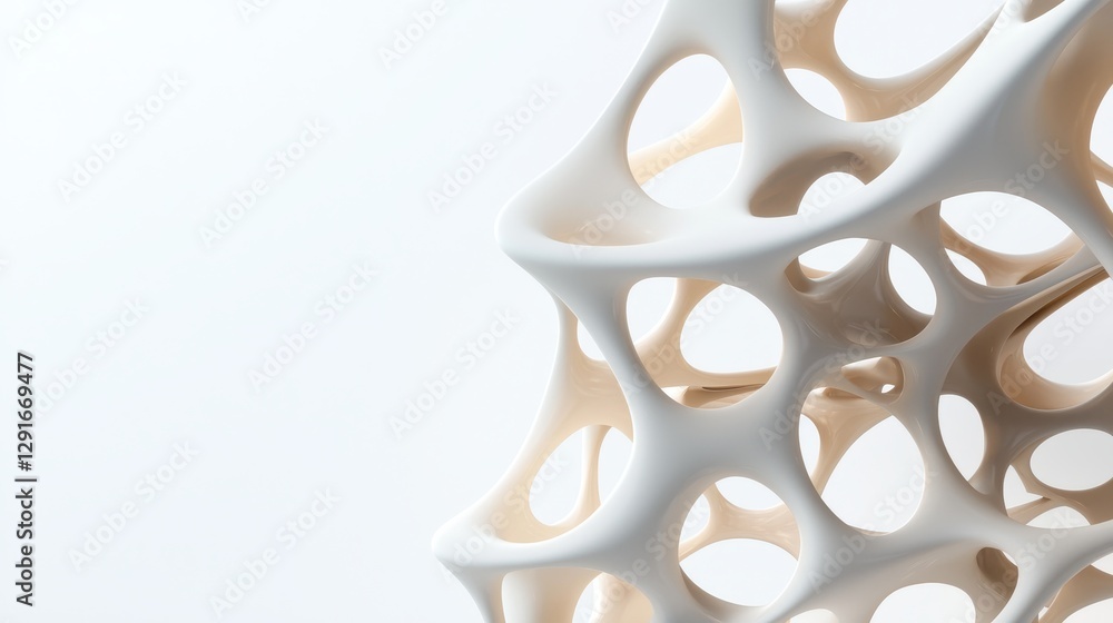 Poster abstract structure representing complexity in mathematics and science problem solving with organic s