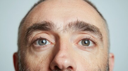 Obraz premium Close-Up of Beard Growth on Male Face Showing Short Stubble after a Few Days Without Shaving