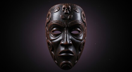 Ancient Ceremonial Mask: Intricate Carving and Mysterious Aura