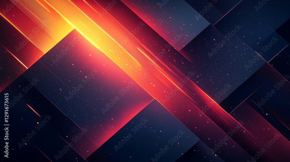 Aufkleber abstract background with glowing lines and geometric shapes.