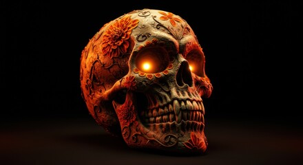 Glowing Sugar Skull: Day of the Dead