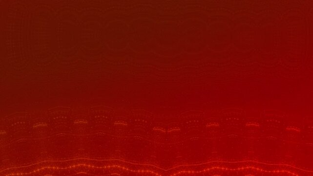 leuchtende Lichtpunkte bewegen sich langsam Richtung Zentrum, digitaler Datentransfer, Algorithmus, Internet, Energie, Datenfluss, Geschwindigkeit, Wandel, Austausch, orange