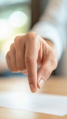 Naklejka premium Reflective gesture symbolizing democracy and decision-making