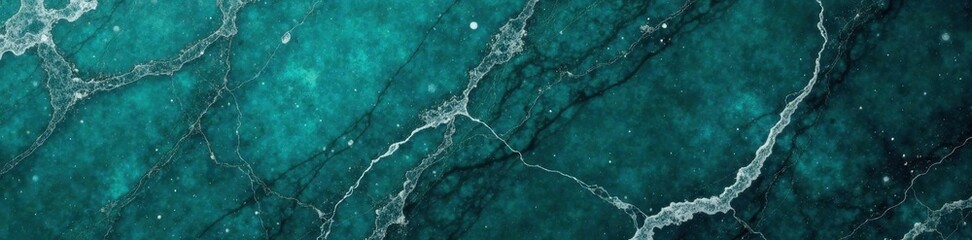 Naklejka premium Deep teal marble with grey streaks, subtle shimmer , vein, marble