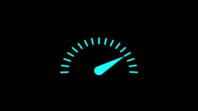 Car fuel dashboard moving up. Speed meter animation. Animation of car dashboard speed rpm meter icon concept.Car fuel dashboard moving up. Speed meter animation. 4k video.