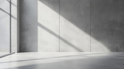 Fototapeta premium Elegant Minimalist Interior With Vases and Floral Arrangement Illuminated by Soft Sunlight in a Bright Room