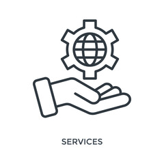 Services Icon Lineal Style. Vector Illustration For Graphic Design
