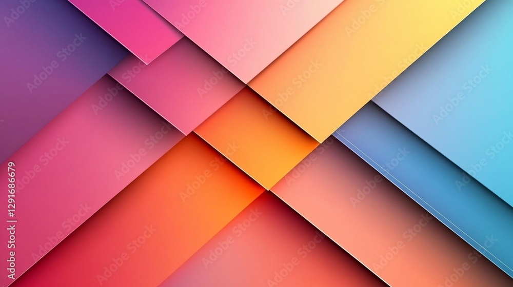 Poster abstract colorful geometric background with overlapping layers and gradients.