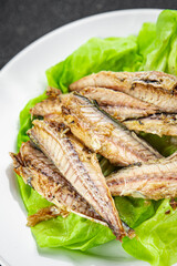 mackerel can salad seafood fresh tasty food dish gourmet food background on the table rustic food top view copy space