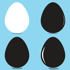 set of easter eggs vector ait