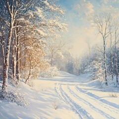 Obraz premium Snow-covered scene