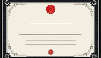 Blank diploma template