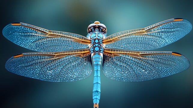 Extreme Close up of a Dragonfly s Delicate Veined Wings Showcasing the Intricate Patterns and Vibrant Colors of its Ethereal and Fragile Beauty