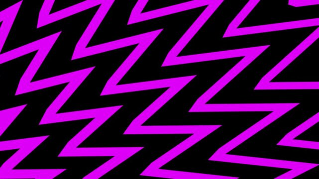 Of a magenta zigzag pattern on black.